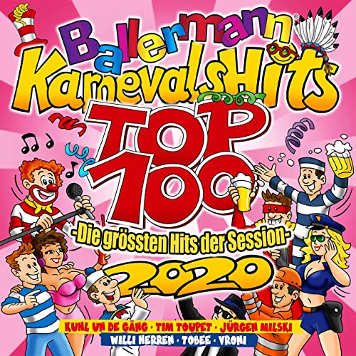 CD-Cover Ballermann Karnevals Hits Top 100 - 2020 - DJ Jürgen Brosda und der Werner - Alarm Alarm